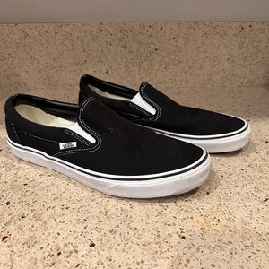 Vans Men’s Classic Slip-On Shoe, Black, Size 11